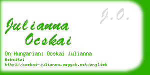 julianna ocskai business card